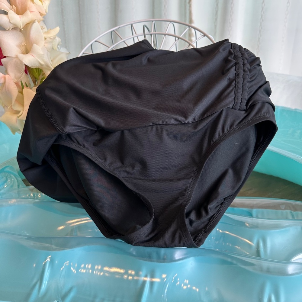 CALIA by Carrie Underwood Black Swim Skirt with Drawstring Detail - Picture 4 of 5